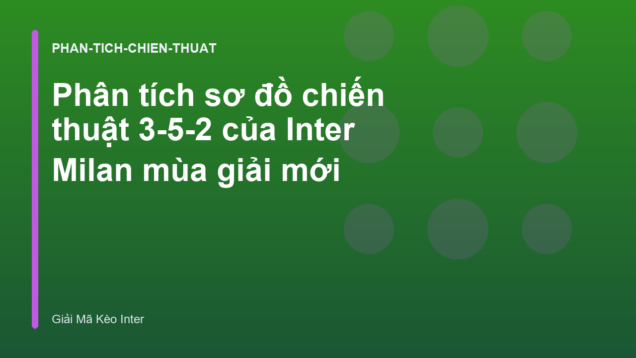 Phân tích sơ đồ chiến thuật 3-5-2 của Inter Milan mùa giải mới