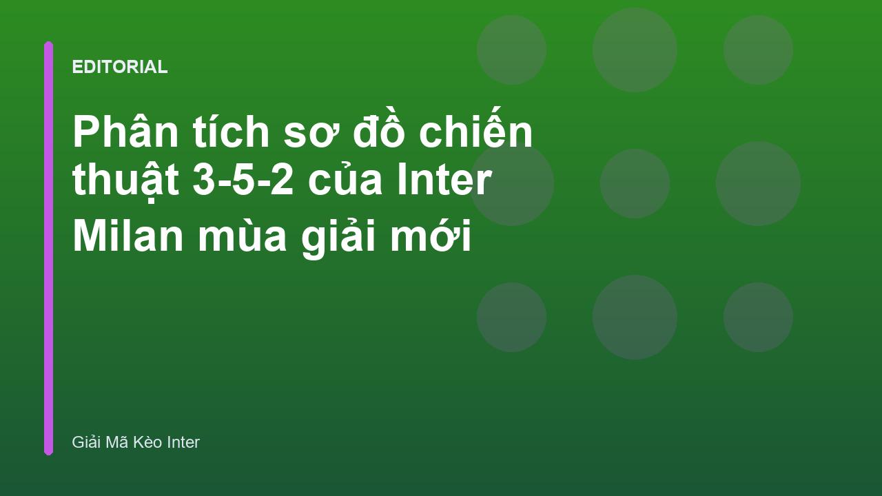 Sơ đồ chiến thuật 3-5-2 của Inter Milan